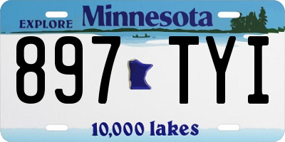 MN license plate 897TYI