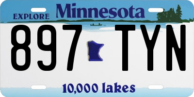 MN license plate 897TYN