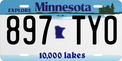 MN license plate 897TYO