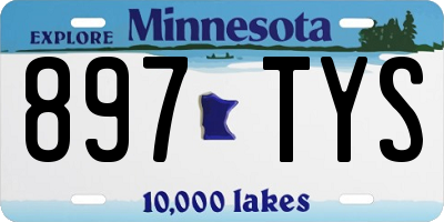 MN license plate 897TYS