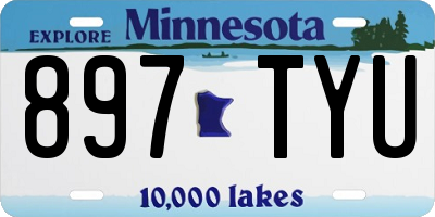 MN license plate 897TYU