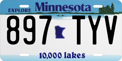 MN license plate 897TYV