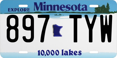 MN license plate 897TYW