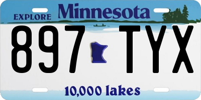 MN license plate 897TYX