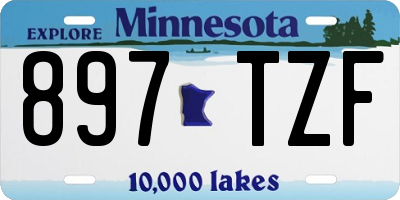 MN license plate 897TZF