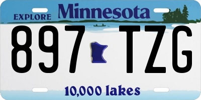 MN license plate 897TZG