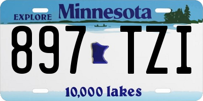 MN license plate 897TZI