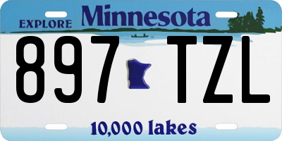 MN license plate 897TZL