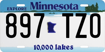 MN license plate 897TZO