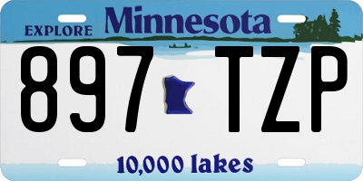 MN license plate 897TZP