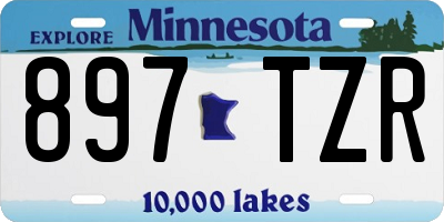 MN license plate 897TZR