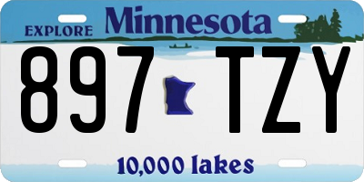 MN license plate 897TZY