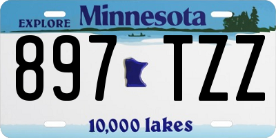 MN license plate 897TZZ