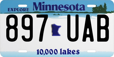 MN license plate 897UAB