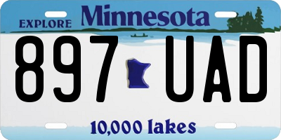 MN license plate 897UAD