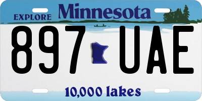MN license plate 897UAE