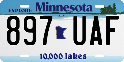 MN license plate 897UAF