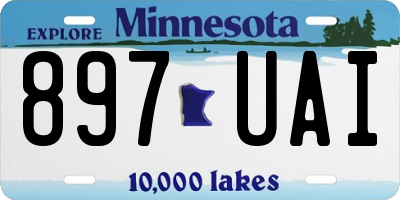 MN license plate 897UAI