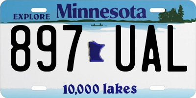 MN license plate 897UAL