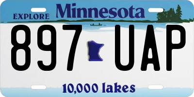 MN license plate 897UAP