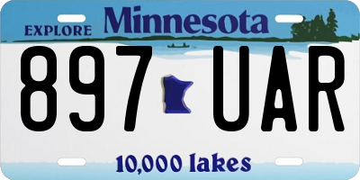 MN license plate 897UAR