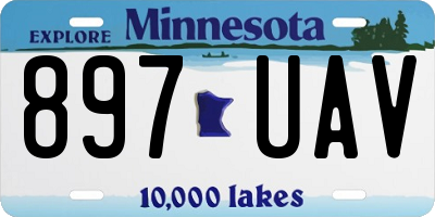 MN license plate 897UAV
