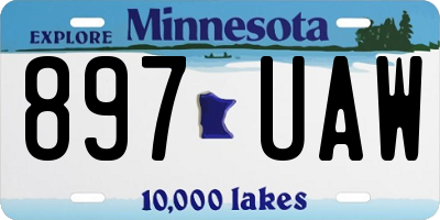 MN license plate 897UAW