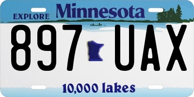 MN license plate 897UAX