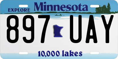 MN license plate 897UAY