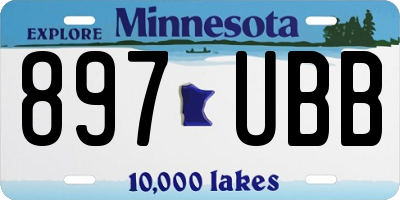 MN license plate 897UBB