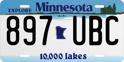MN license plate 897UBC