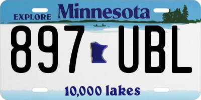 MN license plate 897UBL