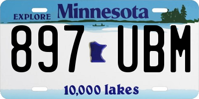 MN license plate 897UBM