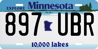 MN license plate 897UBR