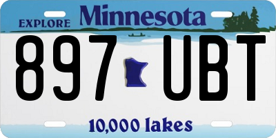 MN license plate 897UBT