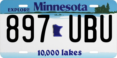 MN license plate 897UBU