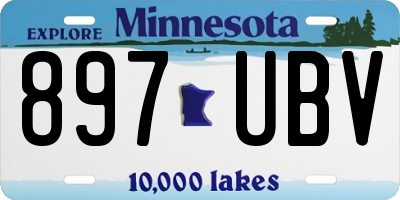 MN license plate 897UBV