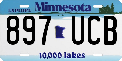 MN license plate 897UCB