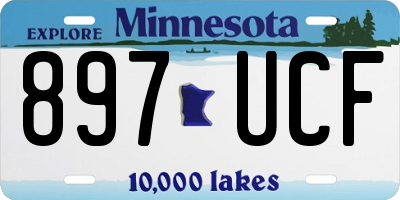 MN license plate 897UCF