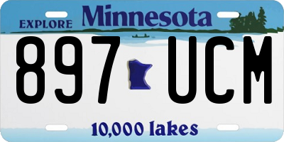 MN license plate 897UCM