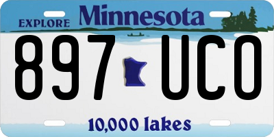 MN license plate 897UCO