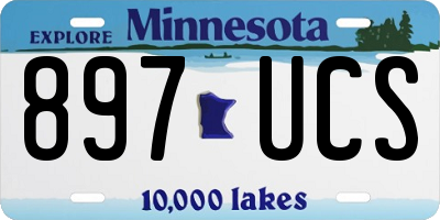MN license plate 897UCS