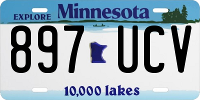 MN license plate 897UCV