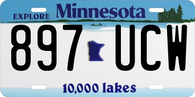 MN license plate 897UCW