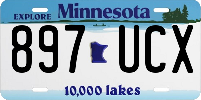 MN license plate 897UCX