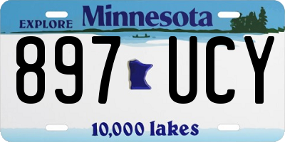 MN license plate 897UCY