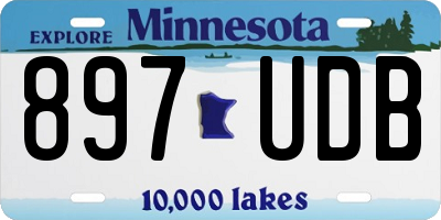 MN license plate 897UDB