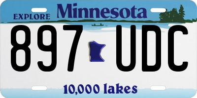 MN license plate 897UDC
