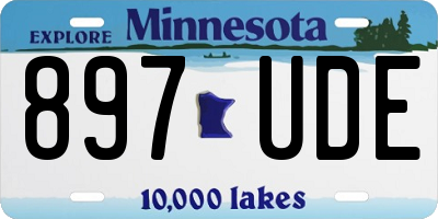 MN license plate 897UDE