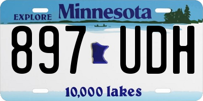 MN license plate 897UDH